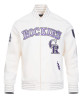 Colorado Rockies Eggshell/Black Game Day Jacket with Current Logo Colorado Rockies Eggshell/Black Game Day Jacket with Current Logo