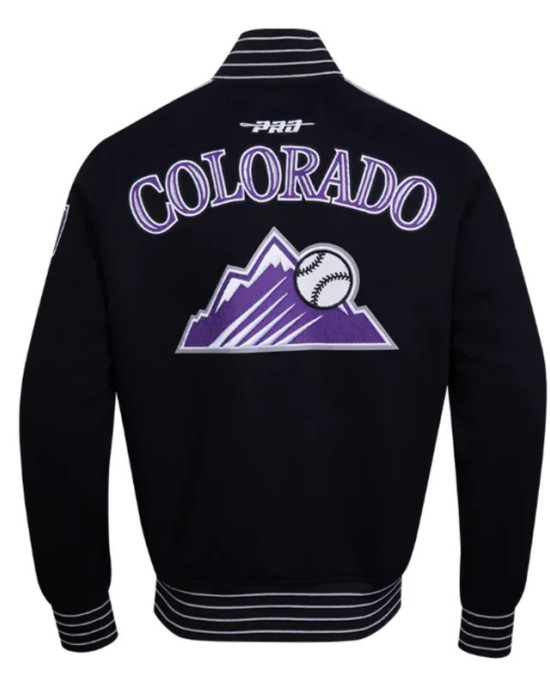 Colorado Rockies Eggshell/Black Game Day Jacket with Current Logo Colorado Rockies Eggshell/Black Game Day Jacket with Current Logo