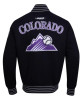 Colorado Rockies Eggshell/Black Game Day Jacket with Current Logo Colorado Rockies Eggshell/Black Game Day Jacket with Current Logo