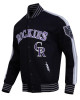 Colorado Rockies Eggshell/Black Game Day Jacket with Current Logo Colorado Rockies Eggshell/Black Game Day Jacket with Current Logo