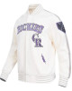 Colorado Rockies Eggshell/Black Game Day Jacket with Current Logo Colorado Rockies Eggshell/Black Game Day Jacket with Current Logo