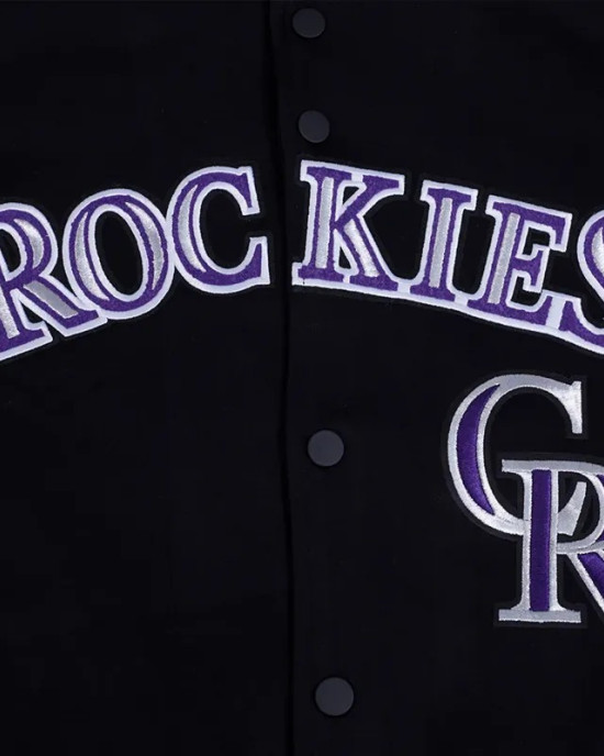 Colorado Rockies Eggshell/Black Game Day Jacket with Current Logo Colorado Rockies Eggshell/Black Game Day Jacket with Current Logo