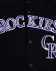Colorado Rockies Eggshell/Black Game Day Jacket with Current Logo Colorado Rockies Eggshell/Black Game Day Jacket with Current Logo