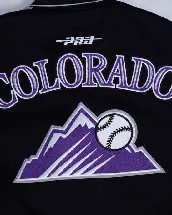 Colorado Rockies Eggshell/Black Game Day Jacket with Current Logo Colorado Rockies Eggshell/Black Game Day Jacket with Current Logo