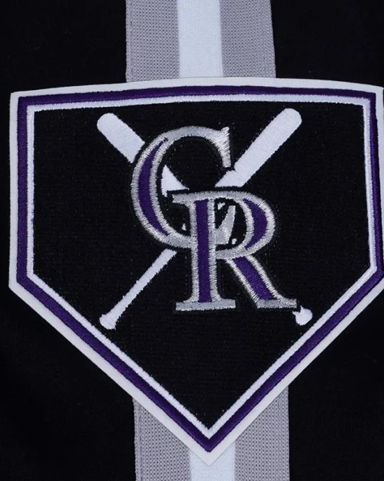 Colorado Rockies Eggshell/Black Game Day Jacket with Current Logo Colorado Rockies Eggshell/Black Game Day Jacket with Current Logo