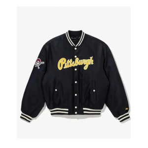 Cooperstown Pittsburgh Pirates Black Varsity Jacket