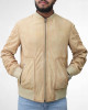 Cream Color Suede Bomber Jacket Cream Color Suede Bomber Jacket