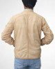 Cream Color Suede Bomber Jacket Cream Color Suede Bomber Jacket