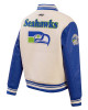 Cream Seattle Seahawks Retro Classic Full-Zip Varsity Jacket Cream Seattle Seahawks Retro Classic Full-Zip Varsity Jacket