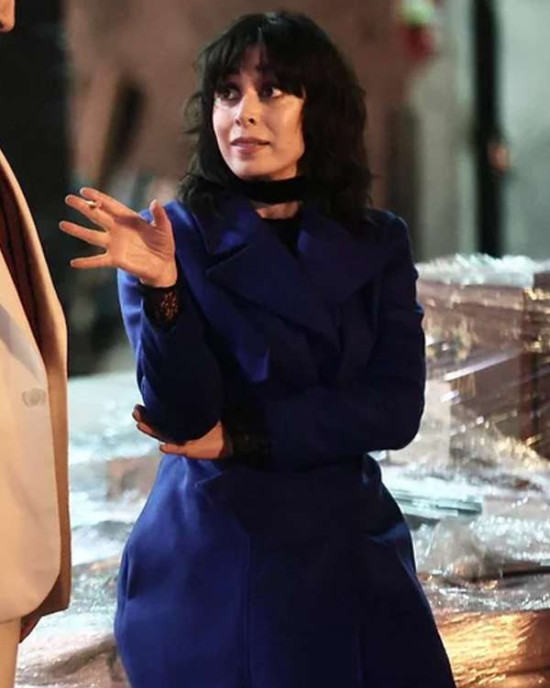 Cristin Milioti The Penguin Blue Trench Coat Cristin Milioti The Penguin Blue Trench Coat