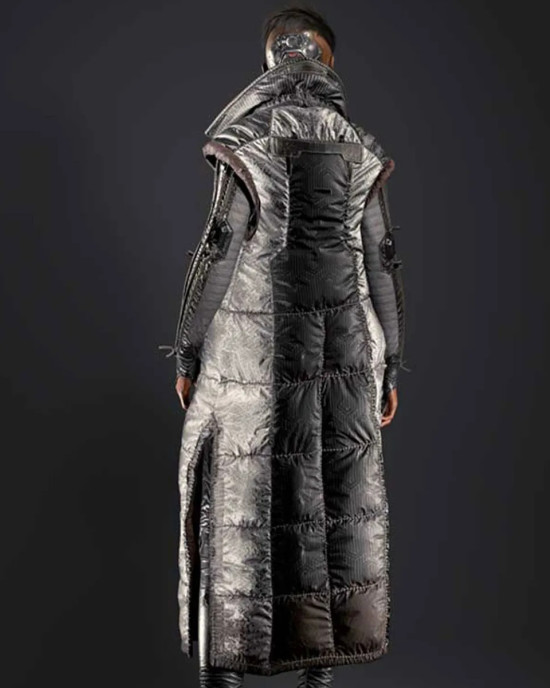 Cyberpunk 2077 Brigitte Silver Sleeveless Coat Cyberpunk 2077 Brigitte Silver Sleeveless Coat