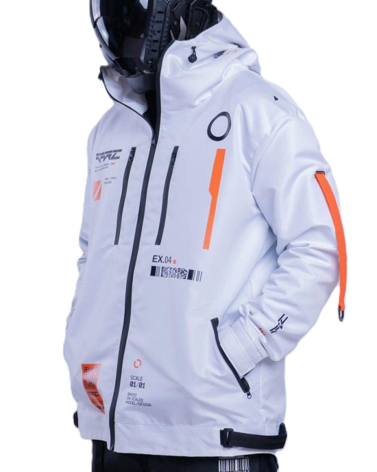 Cyberpunk White Waterproof Streetwear Jacket Cyberpunk White Waterproof Streetwear Jacket