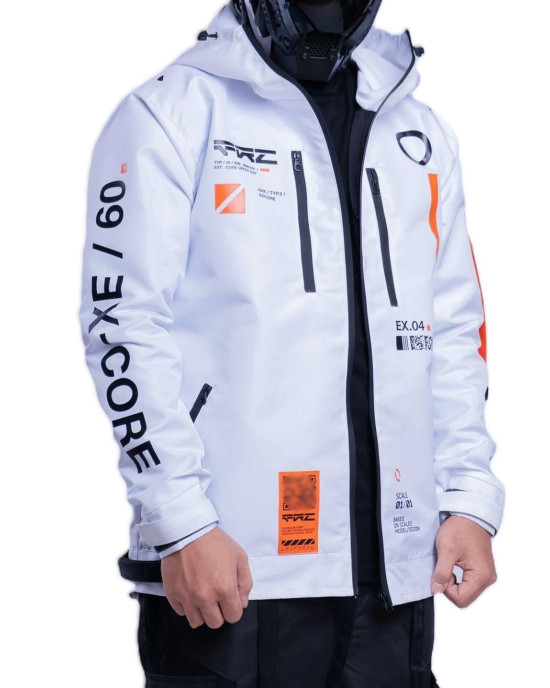 Cyberpunk White Waterproof Streetwear Jacket Cyberpunk White Waterproof Streetwear Jacket