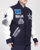 Dallas Cowboys Animal Patches Navy Varsity Jacket Dallas Cowboys Animal Patches Navy Varsity Jacket