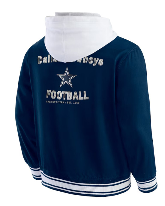 Dallas Cowboys Navy Cotton Hooded Jacket