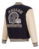 Dallas Cowboys Navy & Cream Varsity Wool/Leather Varsity Jacket