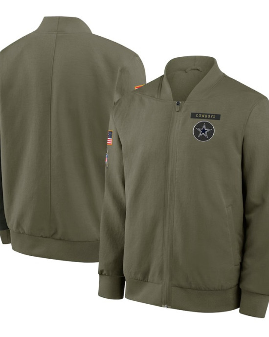 Dallas Cowboys Sideline Full-Zip Bomber Jacket