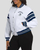 Dallas Cowboys Snap Front White Fleece Jacket