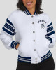Dallas Cowboys Snap Front White Fleece Jacket