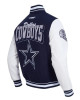 Dallas Cowboys Team Badge Classic Rib Varsity Jacket