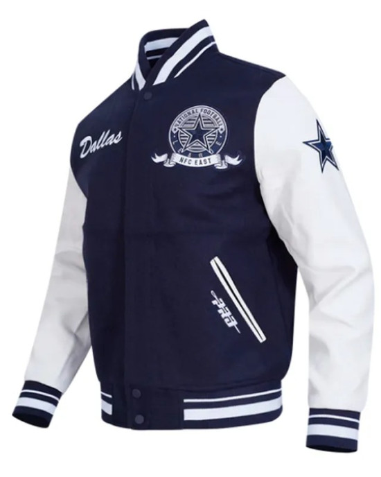 Dallas Cowboys Team Badge Classic Rib Varsity Jacket