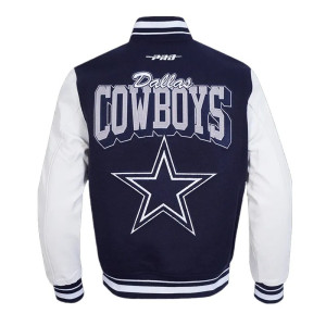 Dallas Cowboys Team Badge Classic Rib Varsity Jacket