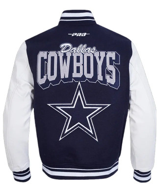 Dallas Cowboys Team Badge Classic Rib Varsity Jacket