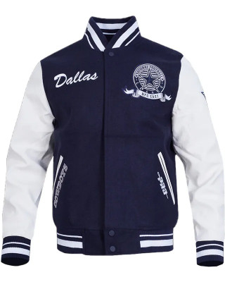 Dallas Cowboys Team Badge Classic Rib Varsity Jacket