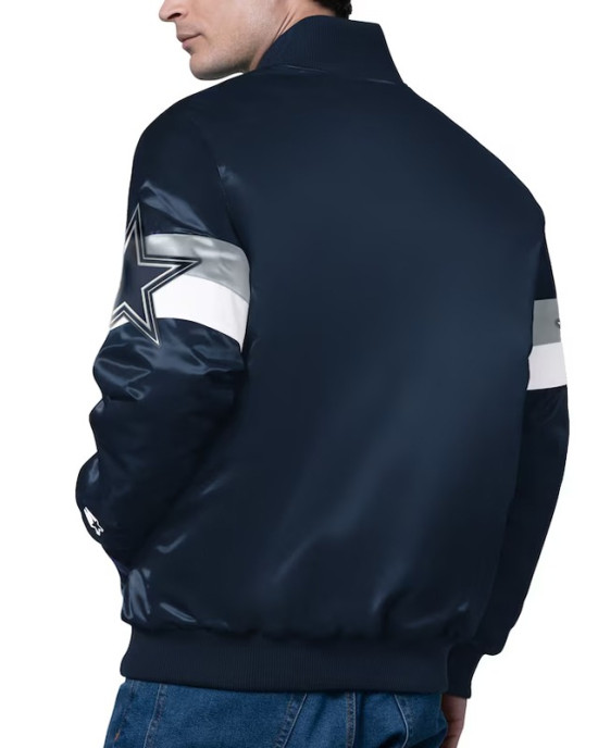 Dallas Cowboys Triple Option Varsity Satin Jacket