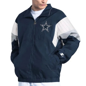 Dallas Cowboys Yard Line Navy Full-Zip Jacket
