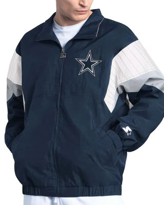 Dallas Cowboys Yard Line Navy Full-Zip Jacket