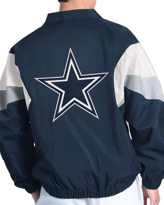 Dallas Cowboys Yard Line Navy Full-Zip Jacket