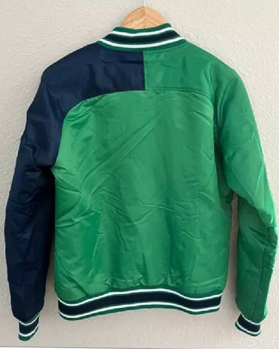Dallas Mavericks Green and Navy Satin Jacket