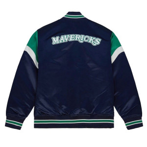 Dallas Mavericks Navy Heavyweight Satin Jacket