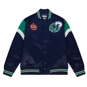 Dallas Mavericks Navy Heavyweight Satin Jacket