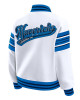 Dallas Mavericks Snap Front White Fleece Jacket