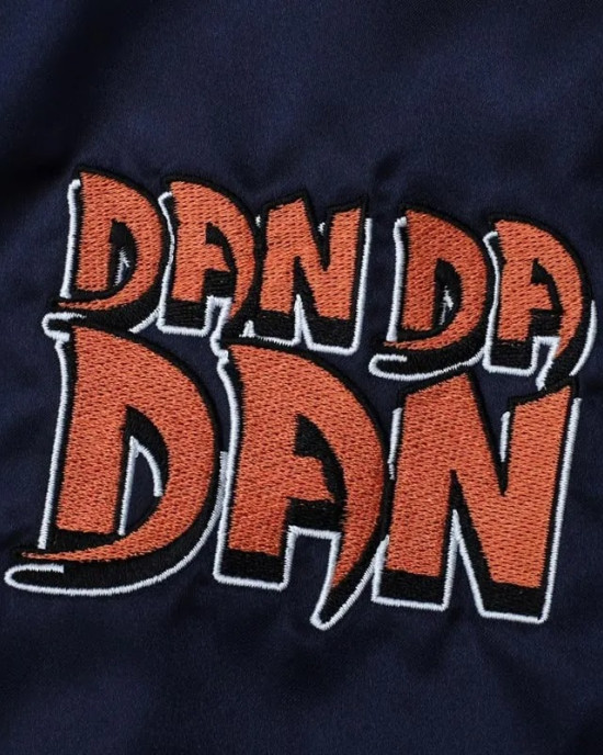Dandadan Souvenir Navy and Silver Bomber Jacket