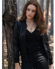 Danielle Rose Russell Legacies Bomber Leather Jacket Danielle Rose Russell Legacies Bomber Leather Jacket