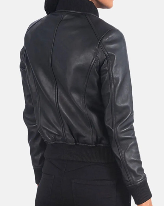 Danielle Rose Russell Legacies Bomber Leather Jacket Danielle Rose Russell Legacies Bomber Leather Jacket