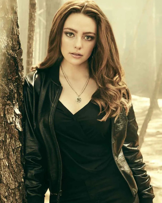 Danielle Rose Russell Legacies Bomber Leather Jacket Danielle Rose Russell Legacies Bomber Leather Jacket