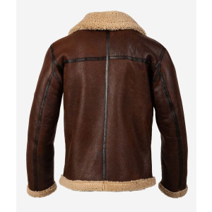 Dark Winds Zahn McClarnon Shearling Leather Jacket