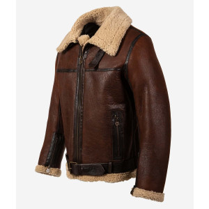 Dark Winds Zahn McClarnon Shearling Leather Jacket