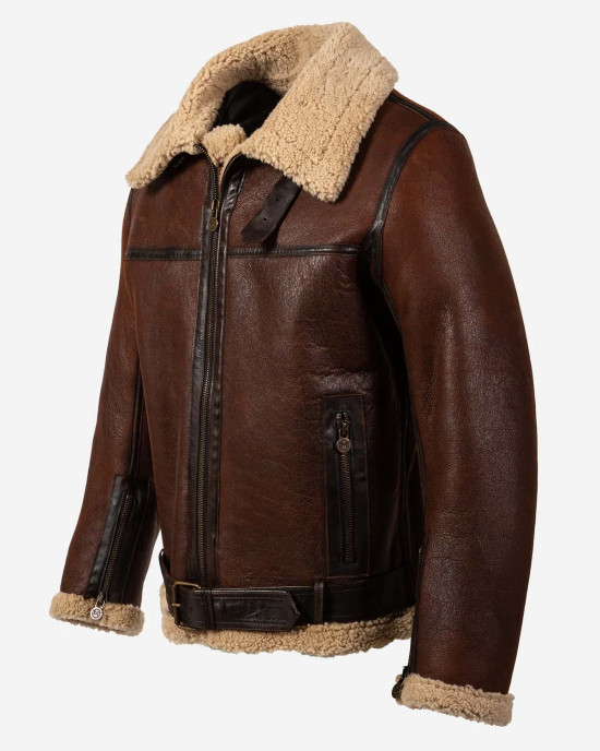 Dark Winds Zahn McClarnon Shearling Leather Jacket Dark Winds Zahn McClarnon Shearling Leather Jacket