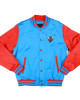 Delaware State Sky Blue and Red Baseball Jacket Delaware State Sky Blue and Red Baseball Jacket
