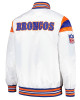 Denver Broncos Midweight White Satin Jacket Denver Broncos Midweight White Satin Jacket