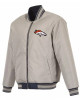 Denver Broncos Navy/Gray Full-Zip Reversible Flight Jacket Denver Broncos Navy/Gray Full-Zip Reversible Flight Jacket