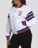 Denver Broncos Snap Front White Fleece Jacket