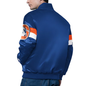Denver Broncos Triple Option Varsity Satin Jacket
