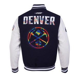 Denver Nuggets 2024/25 City Edition Chenille Navy Varsity Jacket