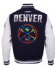Denver Nuggets 2024/25 City Edition Chenille Navy Varsity Jacket
